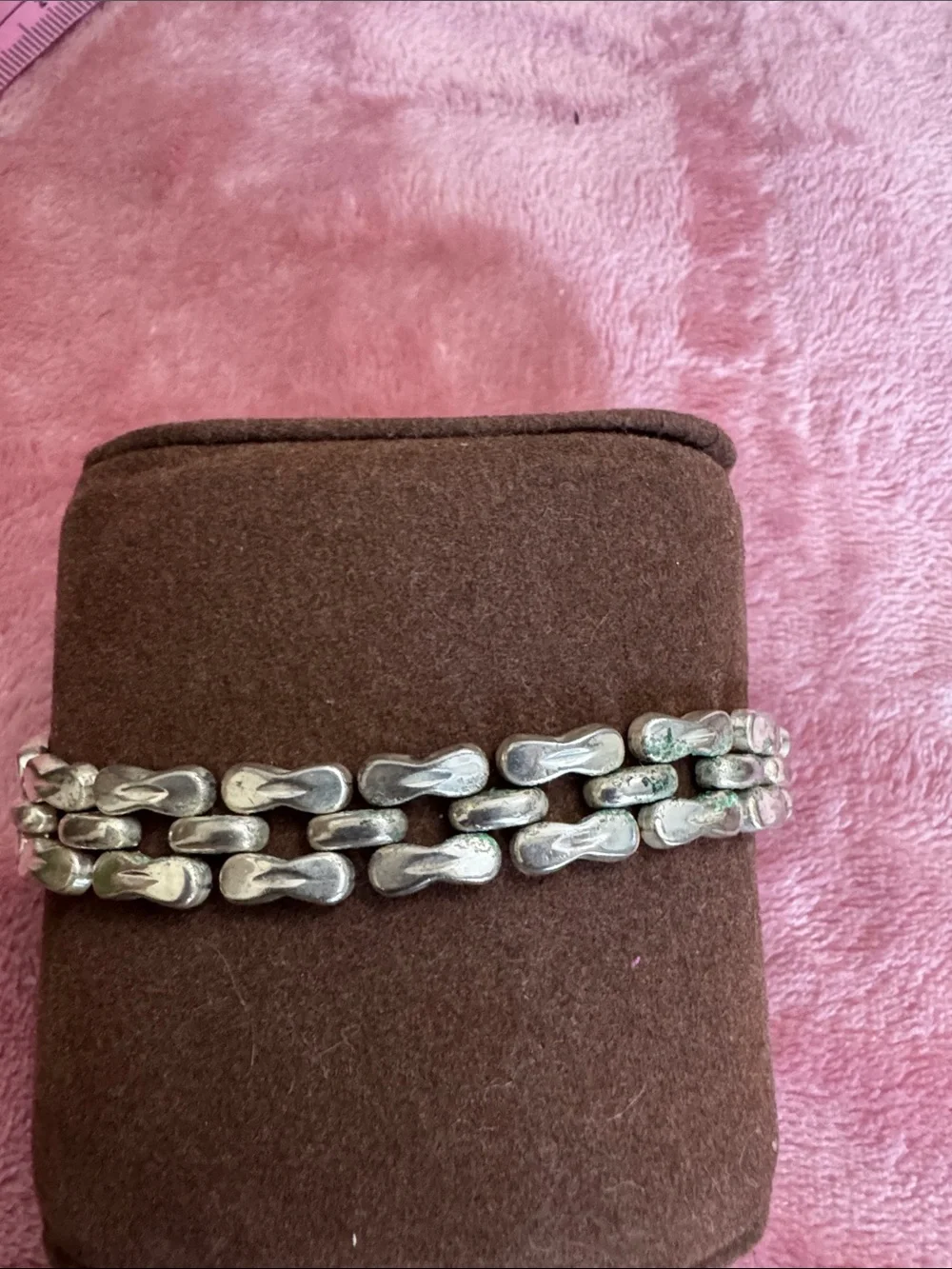 Silver Double-Row Chain Bracelet - Women's Accessory